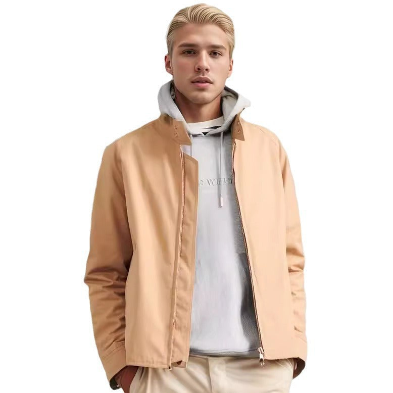 Herren leichte Freizeitjacke im modernen Design mit Stehkragen R&B