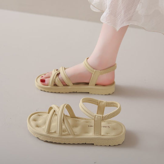 Damen bequeme Sandalen mit elastischem Riemensystem R&B