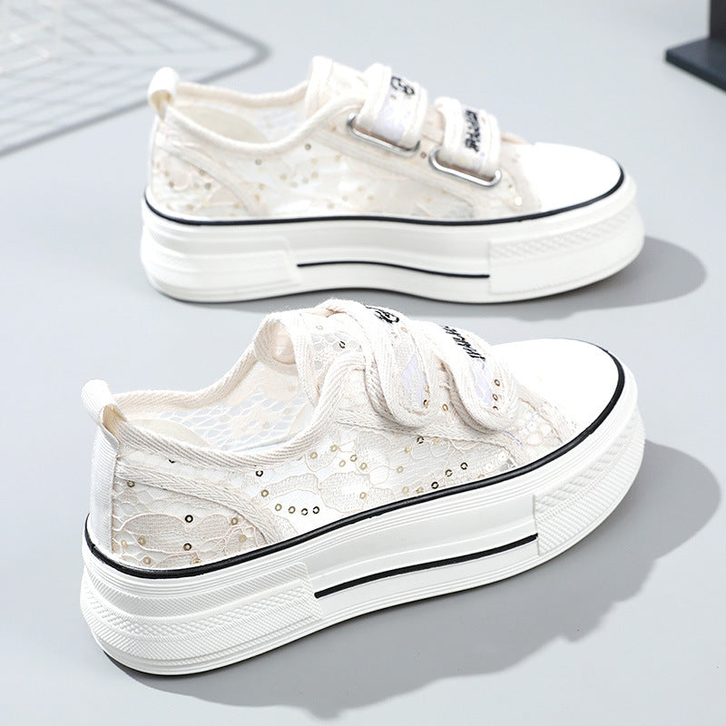 Damen Sneakers mit Klettverschluss und modischem Design R&B