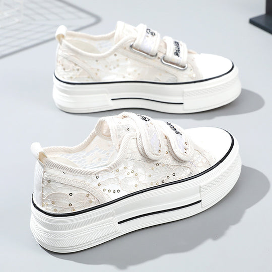 Damen Sneakers mit Klettverschluss und modischem Design R&B