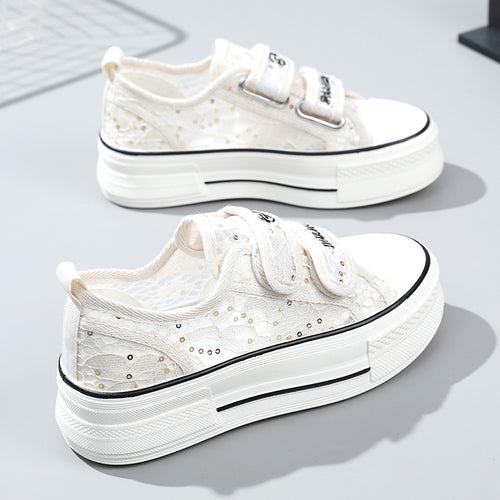 Damen Sneakers mit Klettverschluss und modischem Design R&B