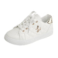 Damen Freizeit-Sneaker mit elegantem Steppdesign und goldenen Akzenten R&B