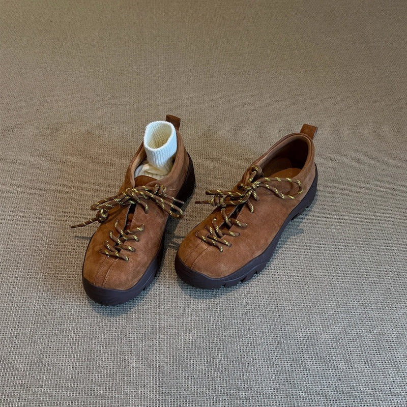 Damen Sportliche Sneaker mit samtiger Wildlederoberfläche und rutschfester Sohle R&B