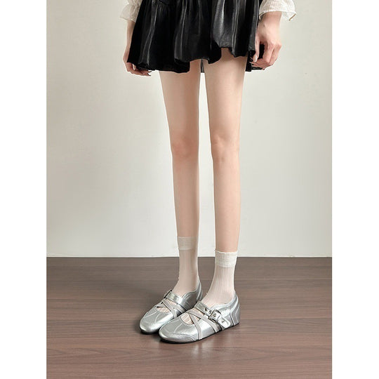 Damen elegante Mokassins mit modischen Schnallen-Details R&B