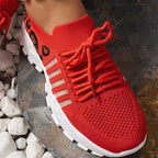 Damen Sportliche Sneakers mit atmungsaktivem Netzmaterial und modischem Tiermuster R&B