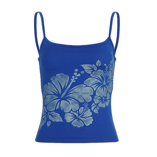 Damen Spaghetti-Trägertop mit floralem Design und lässigem Schnitt R&B