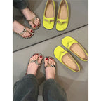 Damen elegante Sommerschuhe mit harmonischem Schlangenlederdesign R&B