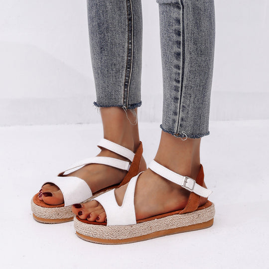 Damen Elegante und komfortable Keil-Sandalen mit verstellbarem Riemen R&B