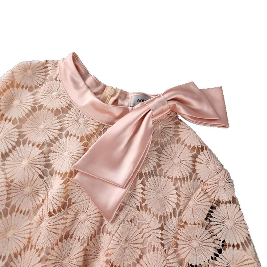 Damen Elegantes Spitzenkleid mit Rüschensaum R&B