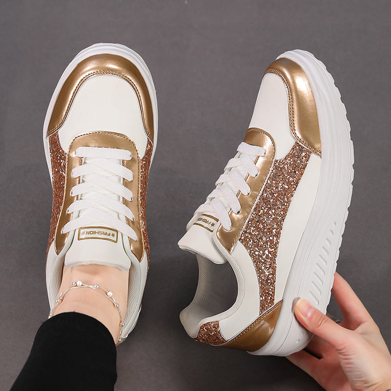 Damen Glitzernde Sneakers mit dämpfender Sohle