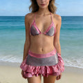 Damen Bikini-Set mit Rüschenrock und stützenden Trägern R&B