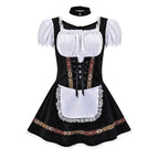 Damen Trachtenkleid mit romantischer Schnürung und dekorativen Rüschen R&B