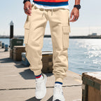 Herren Cargohose mit seitlichen Taschen und elastischem Bund R&B