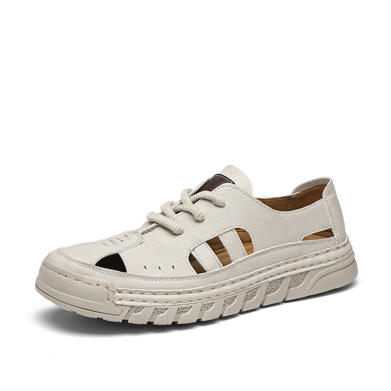 Herren Orthopädische Ledersandalen mit verstellbarem Riemensystem R&B
