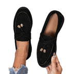 Damen Mokassins mit dekorativem Zierband und bequemer Sohle R&B