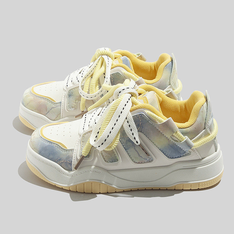 Damen Sportliche Sneakers mit innovativer Oberflächenstruktur und elastischer Schnürung