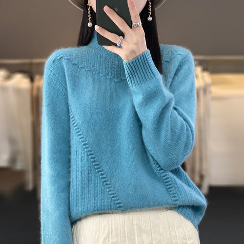 Damen Eleganter und bequemer Strickpullover mit einzigartigem Design R&B
