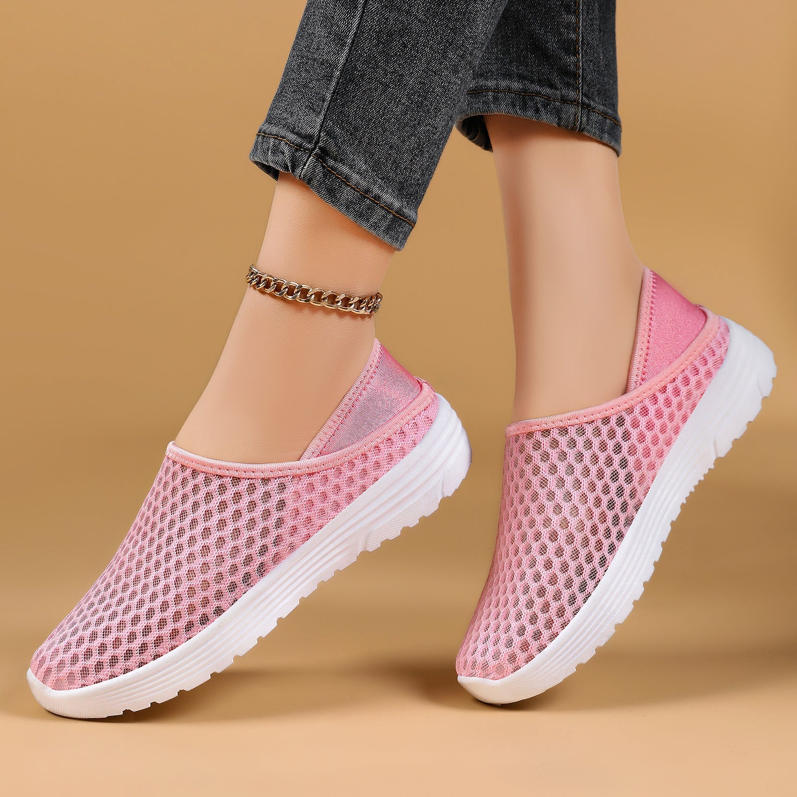 Damen Atmungsaktive Slip-On Clogs mit flexiblem Netzdesign