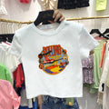Damen Kurzärmeliges T-Shirt mit kreativem Printdesign und lockerer Passform
