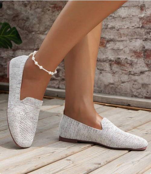 Damen Slip-On Ballerinas mit Leopardenmuster und atmungsaktivem Obermaterial R&B