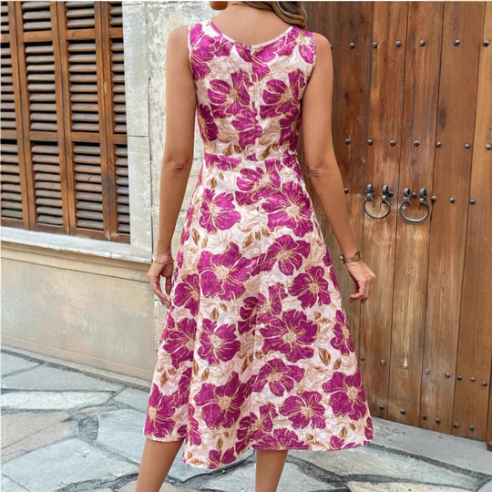 Damen Maxikleid mit floralem Design und elegantem A-Linien-Schnitt R&B