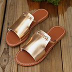Damen Modische Slide-Sandalen mit geflochtenem Riemendesign und harmonischem Fußbett R&B