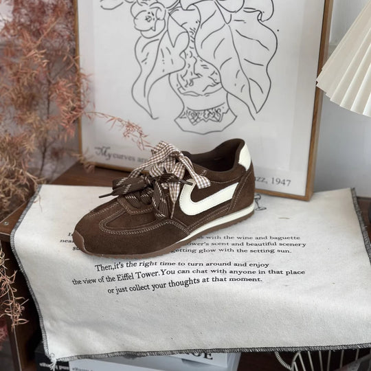 Damen Sportliche Sneakers mit verspieltem Rüschendesign und komfortabler Dämpfung R&B