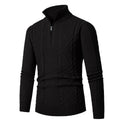 Herren Strickpullover mit hohem Kragen und Reißverschluss