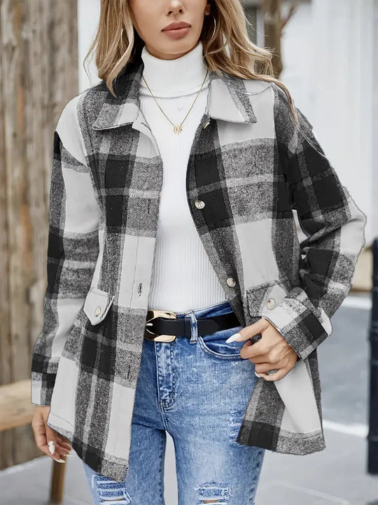 Damen Karierte Overshirt R&B