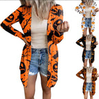Damen Langärmlige Bluse mit Tiermuster und Knopfverschluss R&B
