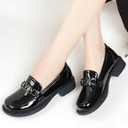 Damen Elegante und stilvolle Loafers mit Blockabsatz