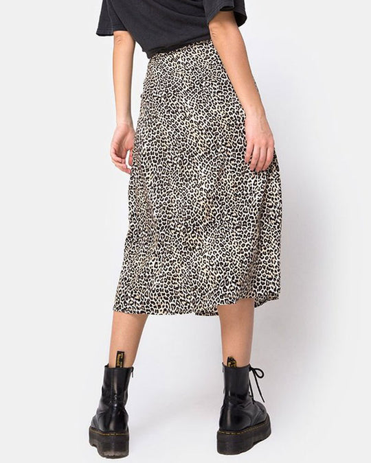 Damen Midirock mit tierischem Print R&B