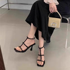 Damen elegante Sandalen mit geometrischem Design und Absatz R&B