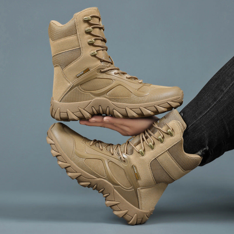 Damen taktische Outdoor-Stiefel mit wasserdichtem und rutschfestem Profil R&B