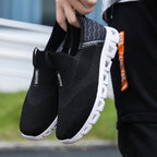 Damen Atmungsaktive Slip-On Sneakers mit elastischem Strickoberteil und rutschfester Sohle R&B
