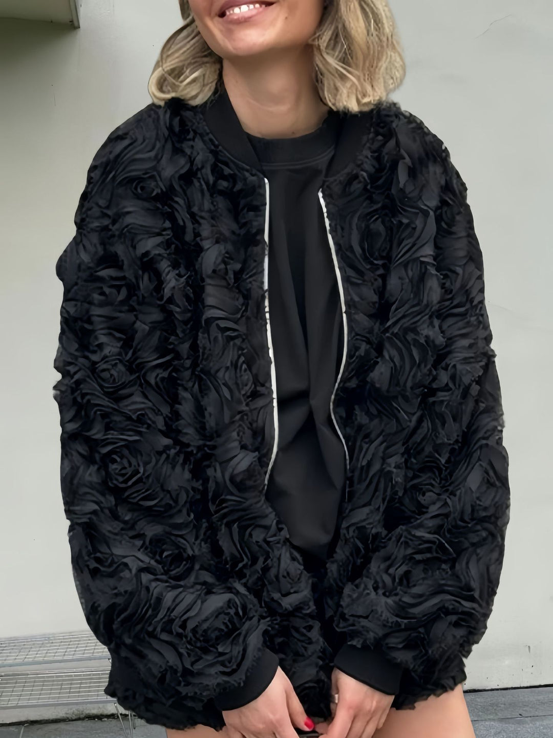 Damen Blumengestaltete Jacke R&B