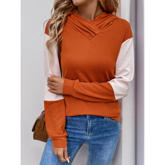 Damen Kapuzenpullover mit modernem Farbmix und strukturiertem Stoff R&B