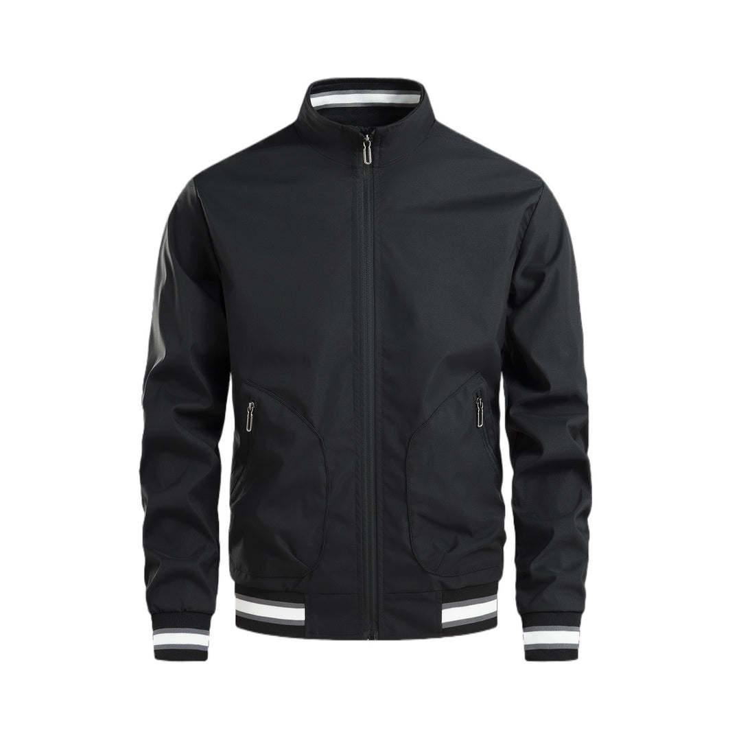 Herren sportliche Übergangsjacke mit hohem Kragen und praktischen Reißverschlusstaschen R&B