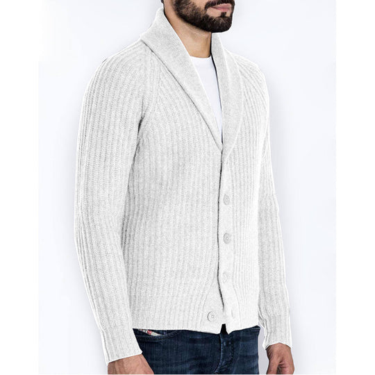Herren Strickjacke mit modernem Schalkragen R&B