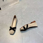 Damen elegante Ballerinas mit modischem Kreuzriemen R&B
