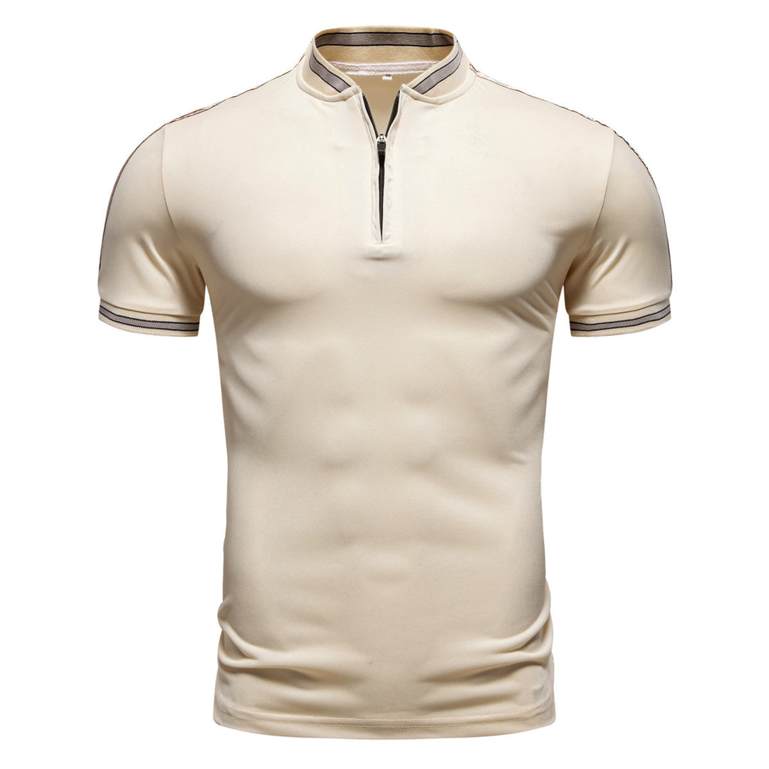 Herren Poloshirt mit hochwertigem Stehkragen und praktischem Reißverschluss R&B