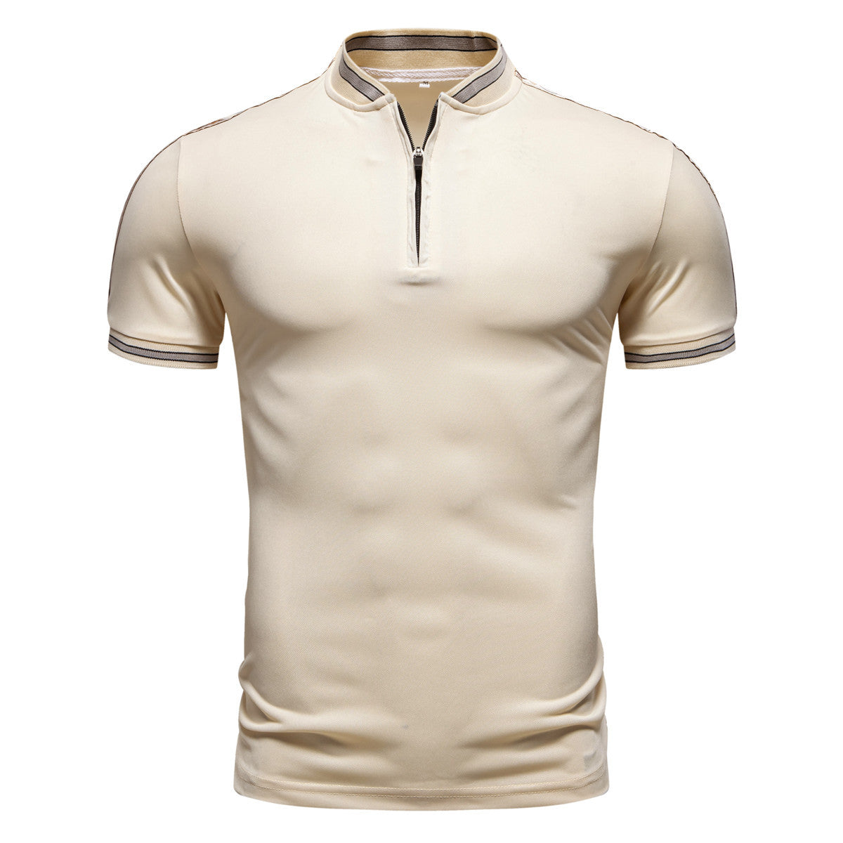 Herren Poloshirt mit hochwertigem Stehkragen und praktischem Reißverschluss