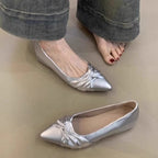 Damen elegante spitze Ballerinas mit modischer Schleifenapplikation R&B