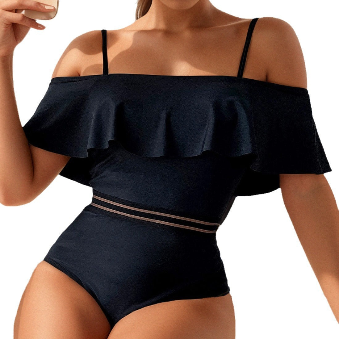 Damen Off-Shoulder Badeanzug R&B
