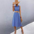 Damen Schickes Hemdblusenkleid mit tailliertem Gürtel und femininer Silhouette R&B
