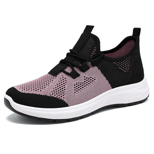 Damen atmungsaktive Laufschuhe mit elastischen Schnürsenkeln R&B