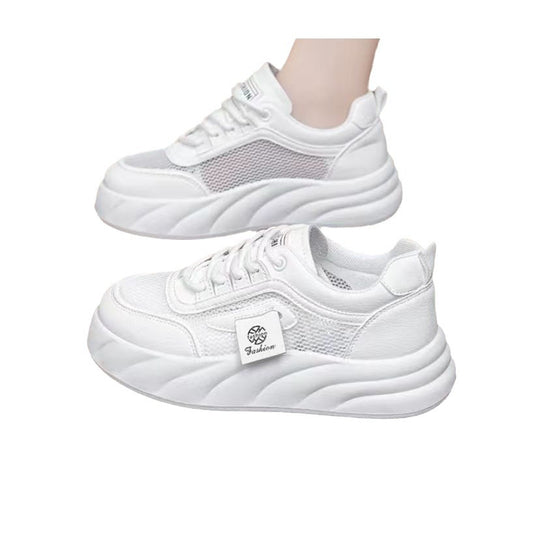 Damen Komfortable und trendige Sneakers mit atmungsaktivem Mesh und dicker Sohle R&B