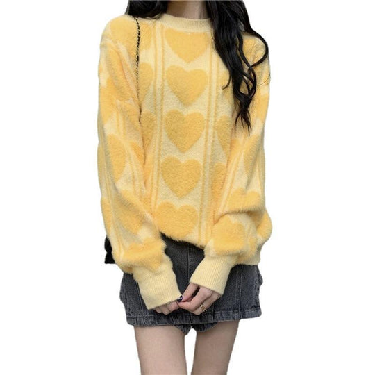 Damen kuscheliger Pullover mit abwechslungsreichem Muster und lässigem Schnitt R&B