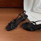 Damen elegante Sling-Pantoletten mit modischem Riemen und komfortabler Sohle R&B