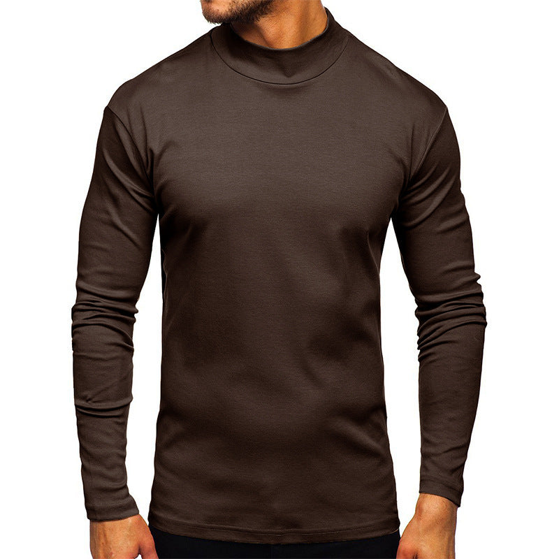 Herren Langarmshirt mit Stehkragen aus hochwertigem Material R&B